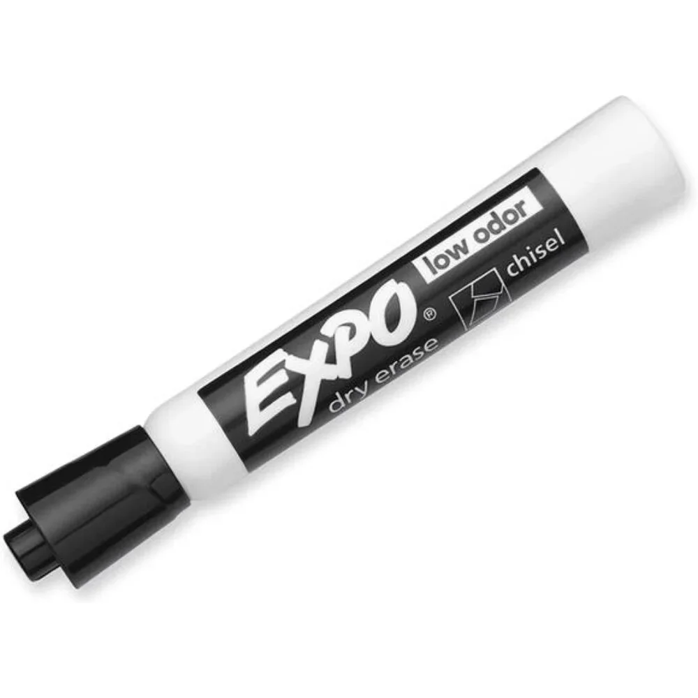 36 Pcs Dry Erase Markers Whiteboard Chisel Tip Black Home Office School Supplies